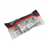 Двойная розетка EKF 2х2P+E 16А с защитными шторками с рамкой Эпика алюминий