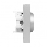 Двойная розетка EKF 2х2P+E 16А с защитными шторками с рамкой Эпика алюминий