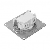 Механизм розетки EKF 2P без заземления 16А Эпика алюминий