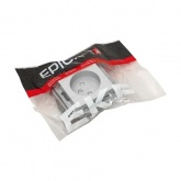 Механизм розетки EKF 2P без заземления 16А с защитными шторками Эпика алюминий