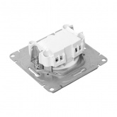 Механизм розетки EKF 2P без заземления 16А с защитными шторками Эпика алюминий