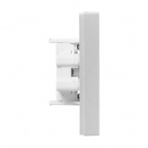 Двойная розетка EKF без заземления 2х2P 16А с рамкой Эпика алюминий