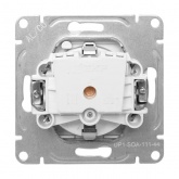 Механизм розетки EKF 2P+E 16А с защитными шторками с крышкой IP44 Эпика алюминий