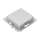 Механизм розетки EKF 2P+E 16А с защитными шторками с крышкой IP44 Эпика алюминий