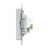 Механизм розетки EKF TV+RJ45 (cat5) Эпика алюминий