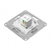 Механизм телефонной розетки EKF RJ11 Эпика алюминий