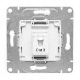 Механизм телефонной розетки EKF RJ11 Эпика алюминий