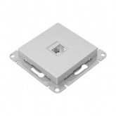 Механизм телефонной розетки EKF RJ11 Эпика алюминий