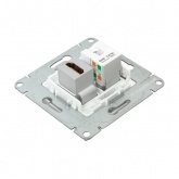 Механизм розетки EKF HDMI+RJ45 (cat5) Эпика алюминий