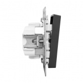 Механизм выключателя 1-клавишного EKF 10А Эпика черный