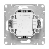 Механизм выключателя 2-клавишного EKF 10А Эпика черный