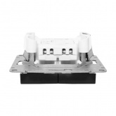 Механизм выключателя 2-клавишного EKF 10А Эпика черный