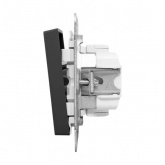 Механизм переключателя 1-клавишного EKF 10А Эпика черный