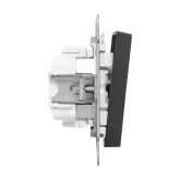 Механизм переключателя 2-клавишного EKF 10А Эпика черный