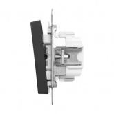 Механизм переключателя 1-клавишного EKF перекрестного 10А Эпика черный