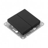 Механизм переключателя 2-клавишного EKF перекрестного 10А Эпика черный