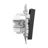 Механизм 2-клавишной кнопки EKF 10А Эпика черный