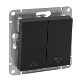 Механизм 2-клавишного кнопочного выключателя EKF для жалюзи Эпика черный