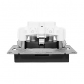 Механизм розетки EKF 2P+E 16А Эпика черный