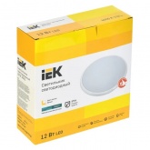 Светильник светодиодный ИЭК LED ДПБ 3001 12Вт 4000K 900Lm IP54 круг белый