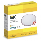 Светильник светодиодный ИЭК LED ДПБ 3201 12Вт 4000K 900Lm IP54 круг розовое золото