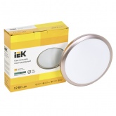 Светильник светодиодный ИЭК LED ДПБ 3201 12Вт 4000K 900Lm IP54 круг розовое золото