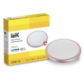 Светильник светодиодный ИЭК LED ДПБ 3203 18Вт 4000K 1350Lm IP54 круг розовое золото