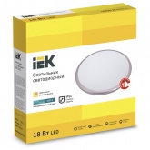 Светильник светодиодный ИЭК LED ДПБ 3203 18Вт 4000K 1350Lm IP54 круг розовое золото