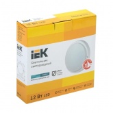 Светильник светодиодный ИЭК LED ДПО 2002 12Вт 4000K 1140Lm IP54 круг белый