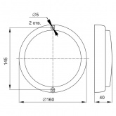 Светильник светодиодный ИЭК ДПО 4005 8Вт 6500K 530Lm IP54 круг белый