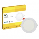 Светильник светодиодный ИЭК LED ДВО 1607 18Вт 4000K 1260Lm IP20 круг белый d200/D220x23mm
