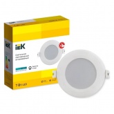 Светильник светодиодный ИЭК LED ДВО 1712 7Вт 4200K 490Lm IP40 круг белый d80/D115x30,5mm