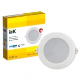 Светильник светодиодный ИЭК LED ДВО 1714 12Вт 6500K 1020Lm IP40 круг белый d105/D145x31mm