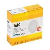 Светильник ИЭК LED ДПО 2013Д 12Вт 4200K 342Lm IP54 дежурный режим круг белый с акустическим датчиком