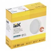 Светильник светодиодный ИЭК LED ДПО 2011Д 12Вт 4200K 1140Lm IP54 круг белый с акустическим датчиком