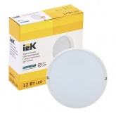 Светильник светодиодный ИЭК LED ДПО 2011Д 12Вт 4200K 1140Lm IP54 круг белый с акустическим датчиком