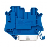 Клемма проходная DKC Nuputuk 4 кв.мм винтовой зажим 3 точки подключения синяя