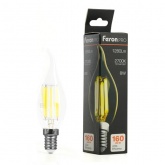 Лампа филаментная светодиодная свеча на ветру Feron PRO LB-1218 C35T 8W 2700K 175-265V E14 1280Lm