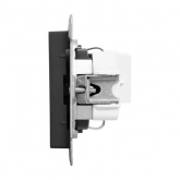 Механизм розетки EKF 2P+E 16А с защитными шторками Эпика черный