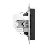 Механизм розетки EKF 2P+E 16А с защитными шторками Эпика черный