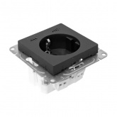 Механизм розетки EKF 2P+E 16А с USB-C - 2шт со шторками Эпика черный