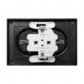 Двойная розетка EKF 2х2P+E 16А с рамкой Эпика черный