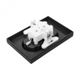 Двойная розетка EKF 2х2P+E 16А с рамкой Эпика черный