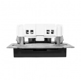 Механизм розетки EKF 2P без заземления 16А Эпика черный