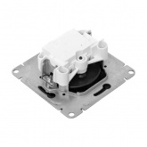 Механизм розетки EKF 2P без заземления 16А Эпика черный