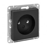 Механизм розетки EKF 2P без заземления 16А Эпика черный