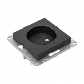 Механизм розетки EKF 2P без заземления 16А Эпика черный