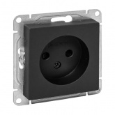 Механизм розетки EKF 2P без заземления 16А с защитными шторками Эпика черный