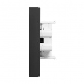 Двойная розетка EKF без заземления 2х2P 16А с защитными шторками с рамкой Эпика черный