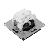 Механизм розетки EKF 2P+E 16А с защитными шторками с крышкой IP44 Эпика черный